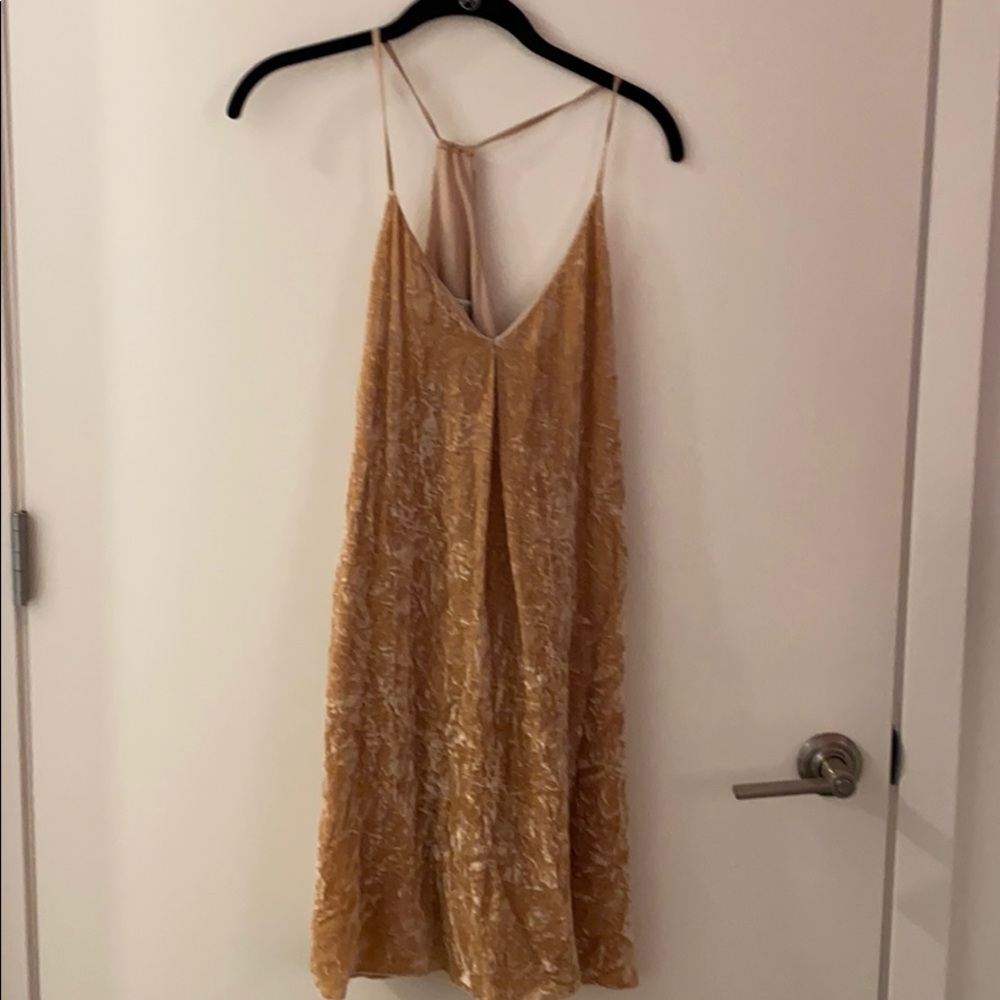 Gold Velvet Dress